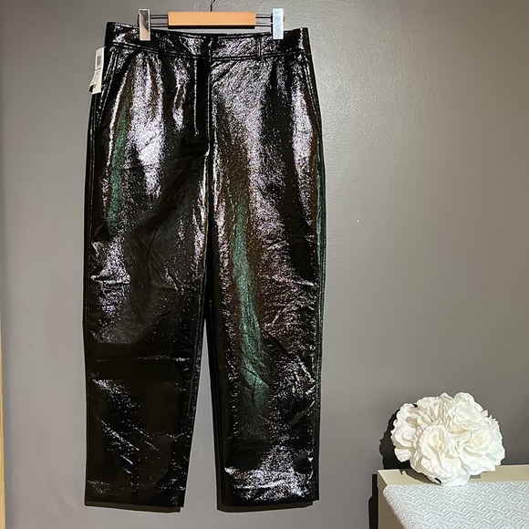 Aritzia Babaton New Command Ultra Glossy Trouser Pants NWT - Picture 15 of 16